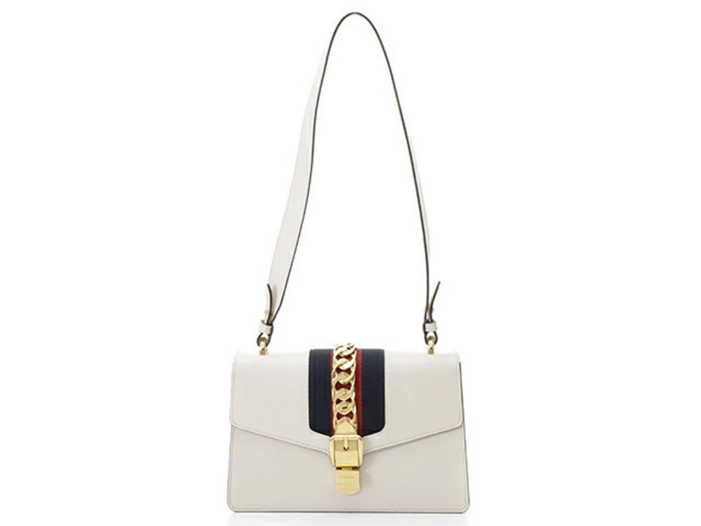 Gucci Sylvis Shoulder Bag Off White Calfskin